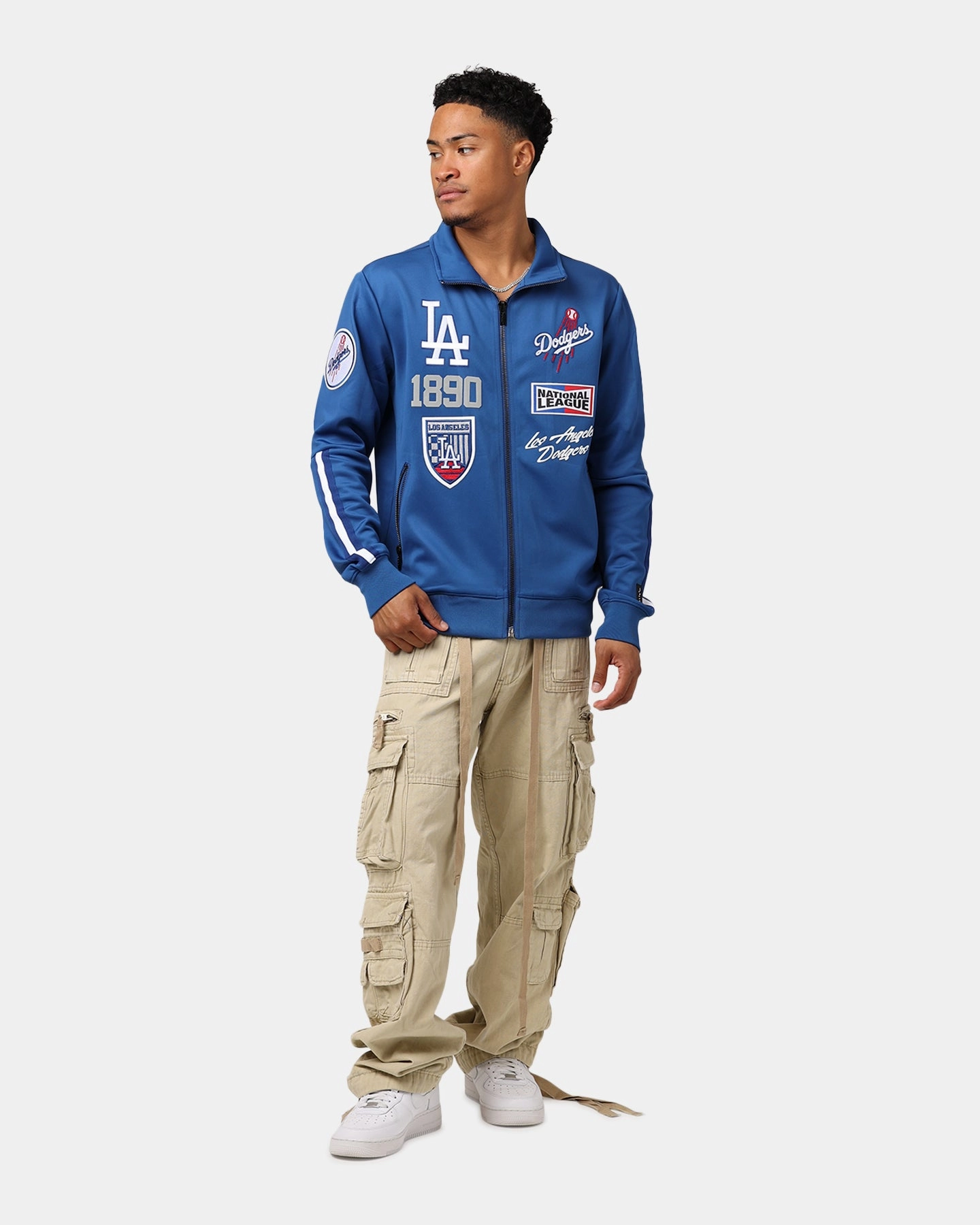Wrap Stylish Insulation Pro Standard Los Angeles Dodgers Fast Lane Track Jacket Dodger Blue