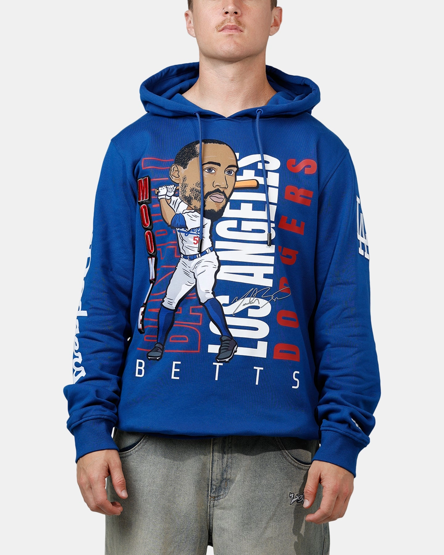Pro Standard Los Angeles Dodgers Mookie Betts Avatar Hoodie Blue Outdoor Layer