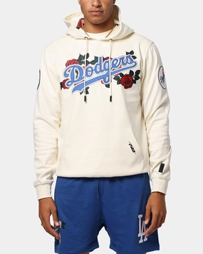 Pro Standard Los Angeles Dodgers Roses Pullover Hoodie Eggshell Odor Resistant Treatment