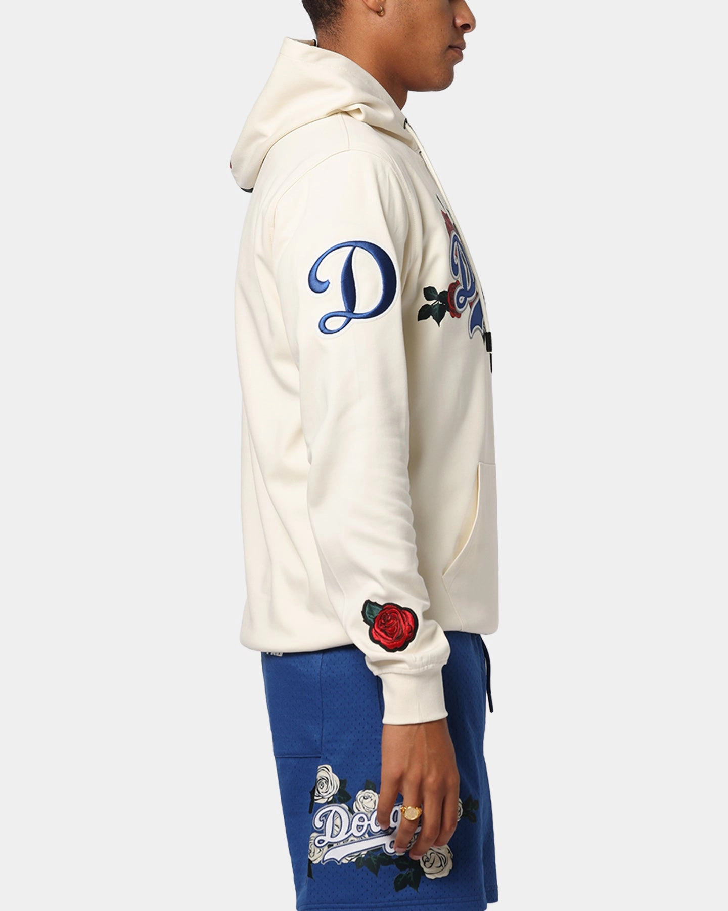 Waste - reducing large scale projects Pro Standard Los Angeles Dodgers Roses Pullover Hoodie Eggshell