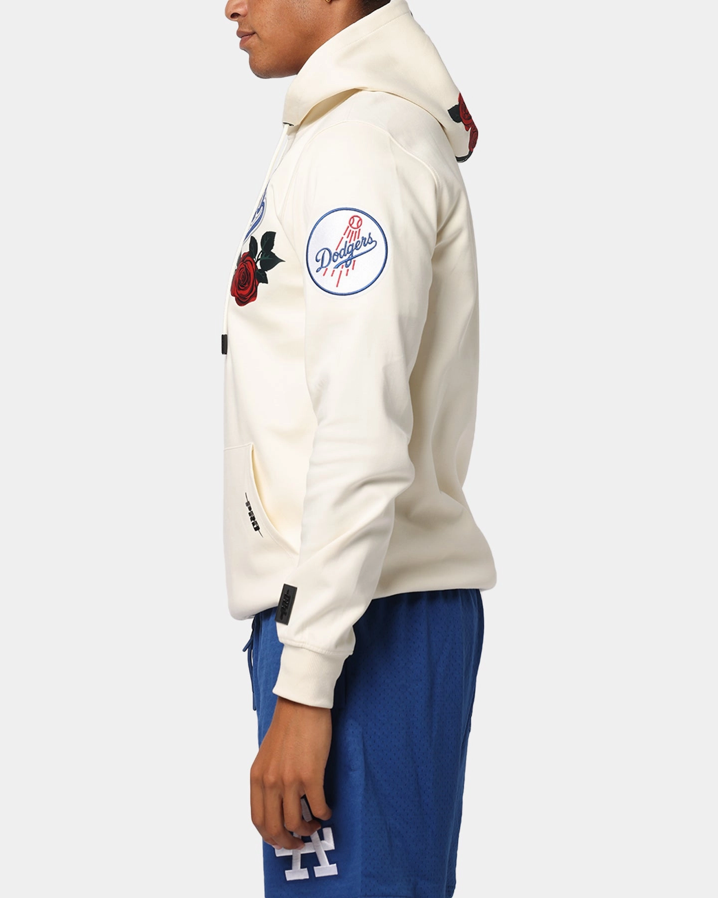 Pro Standard Los Angeles Dodgers Roses Pullover Hoodie Eggshell Layer Flexible Durable Blends