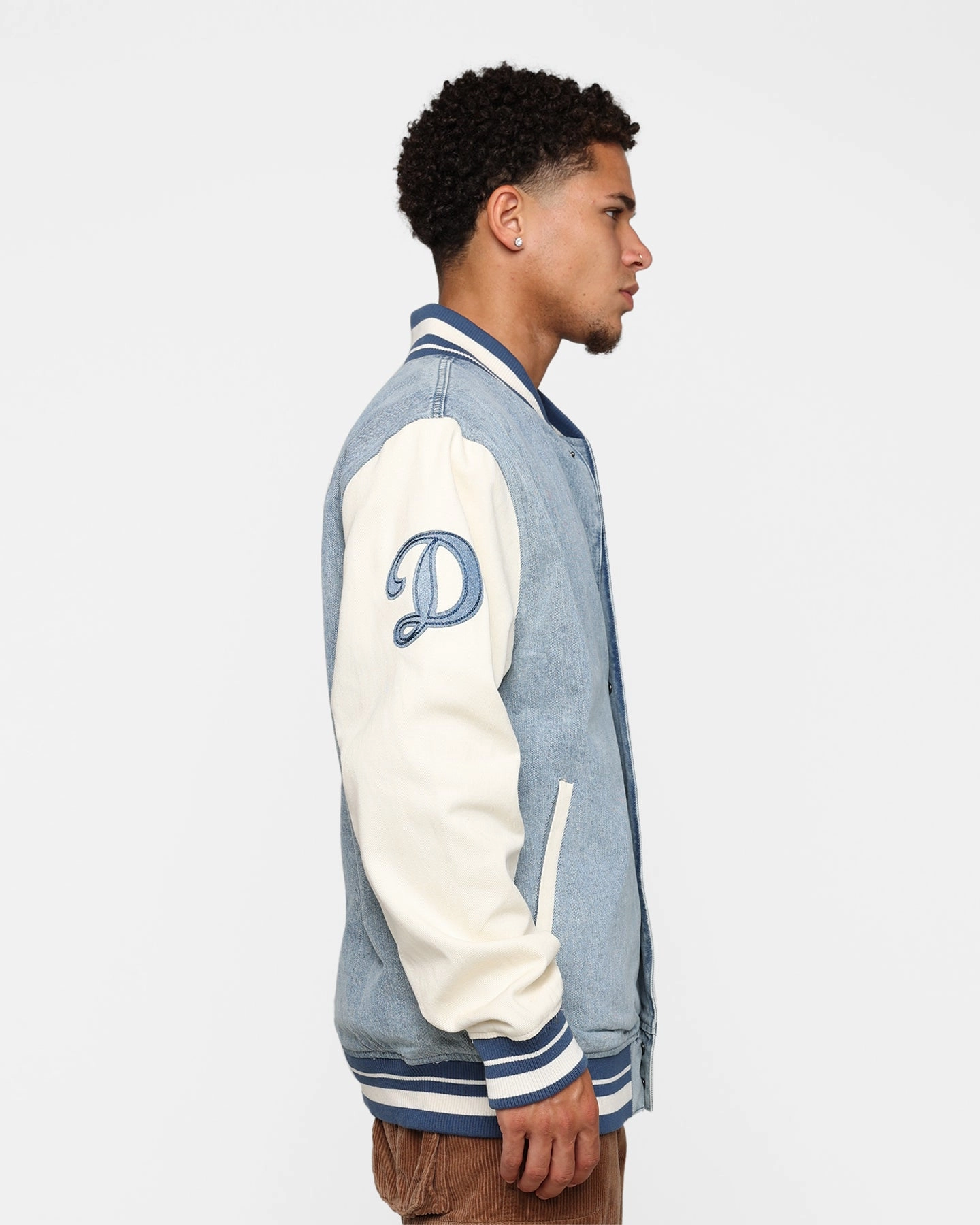 Layered Insulation Pro Standard Los Angeles Dodgers Varsity Blue Jacket Denim/Linen