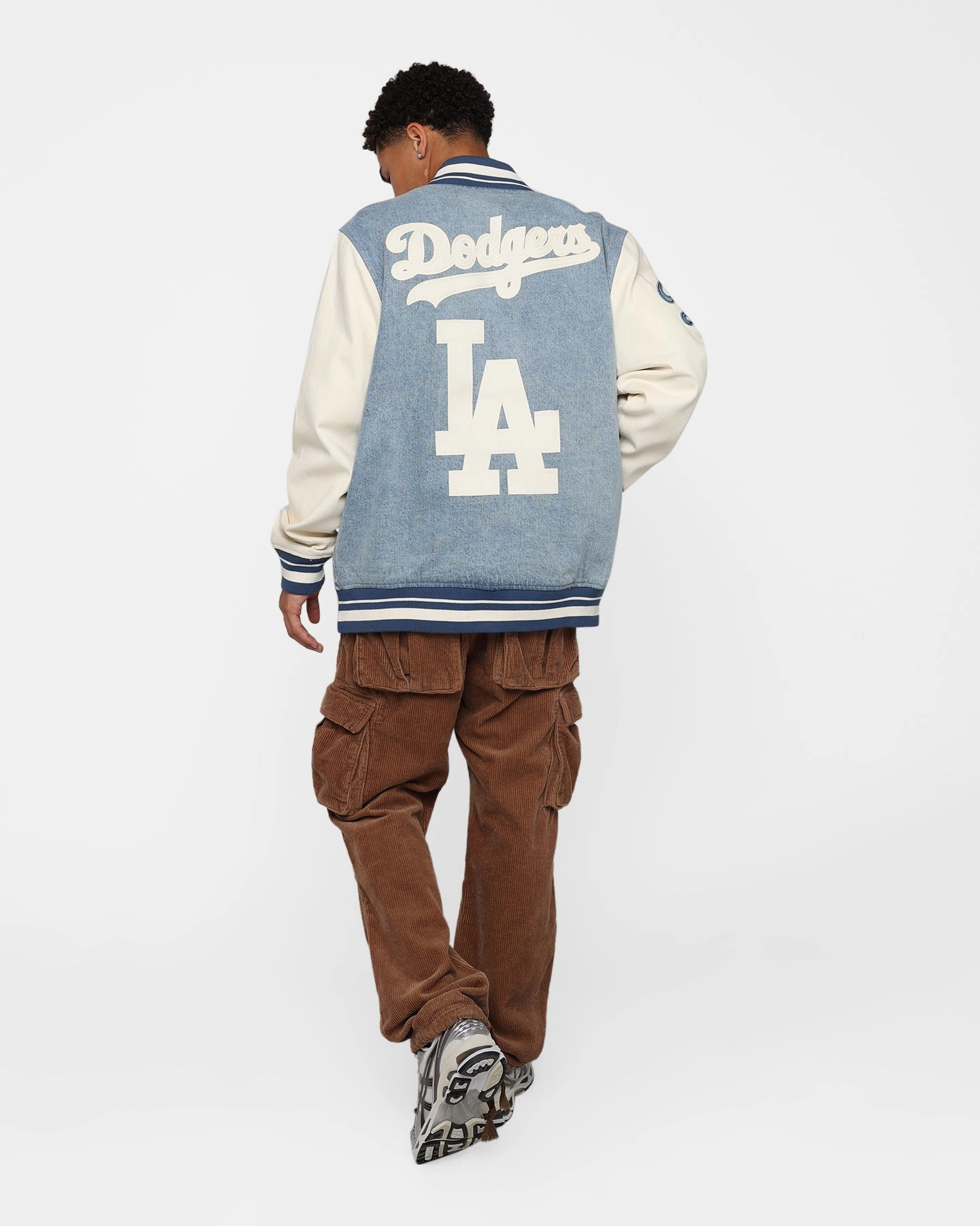 Pro Standard Los Angeles Dodgers Varsity Blue Jacket Denim/Linen Jog Cruise