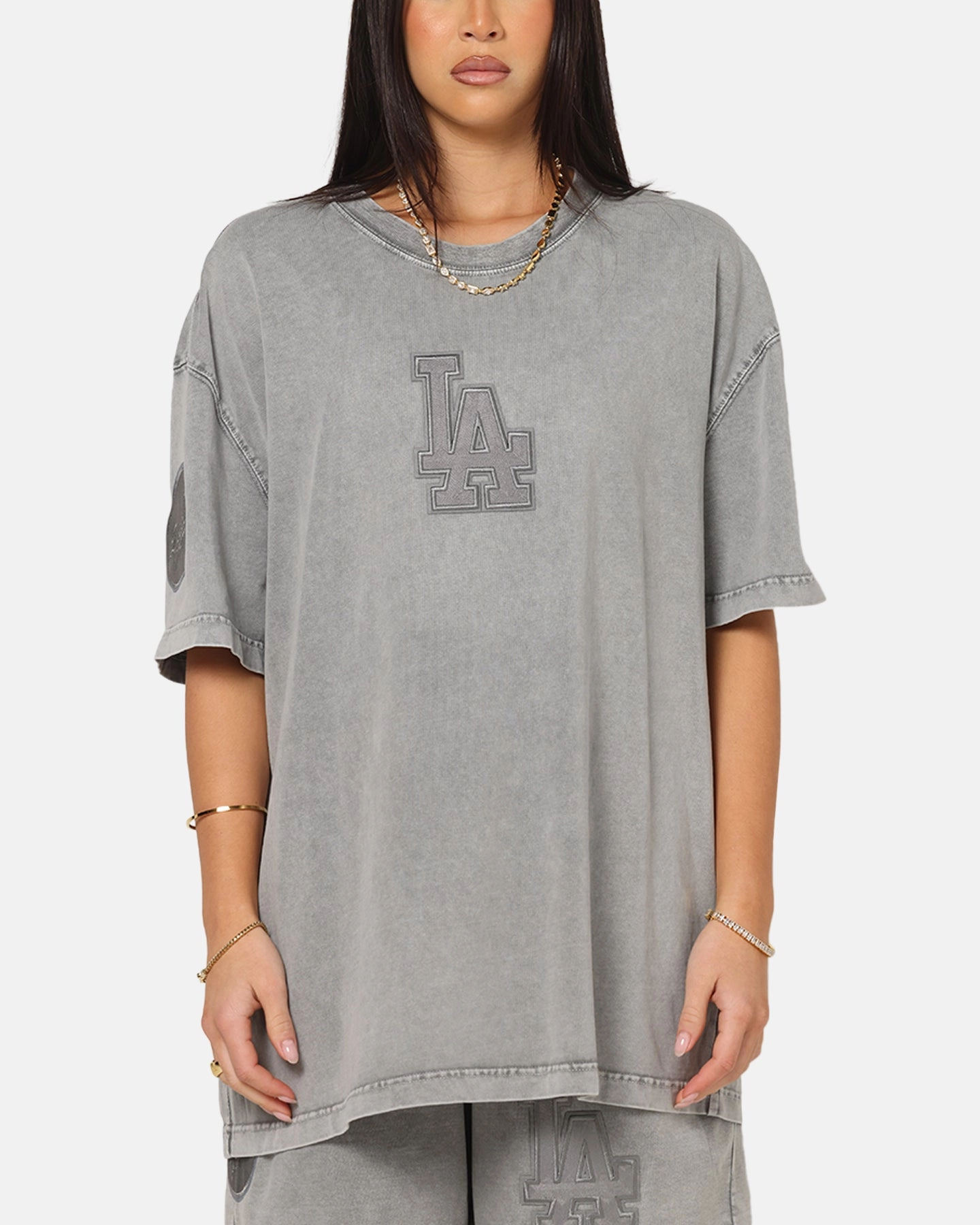 Pro Standard Los Angeles Dodgers Washed Classic T-Shirt Washed Grey Casual Fashion