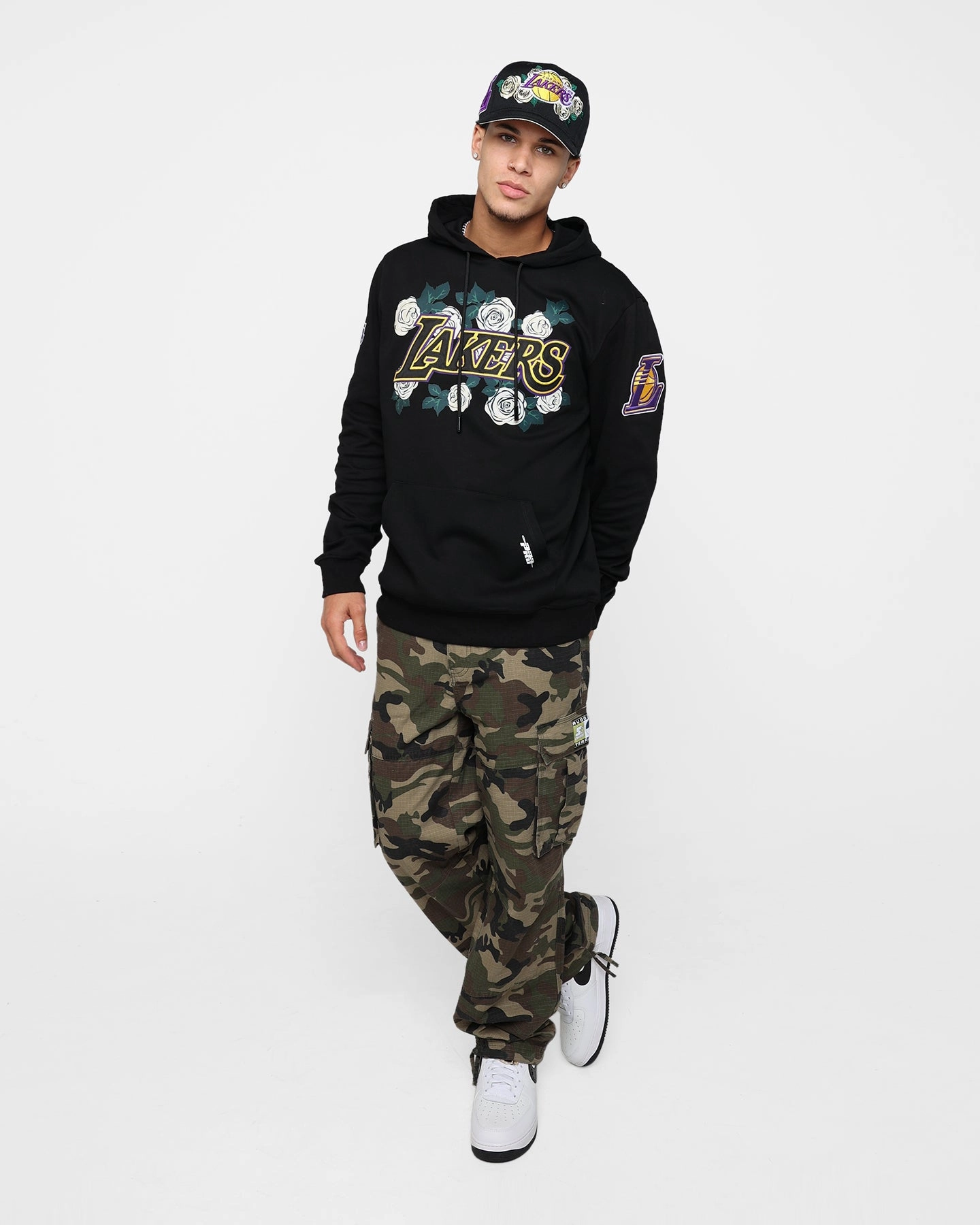 Pro Standard Los Angeles Lakers Roses Hoodie Black Winter Outer Layer
