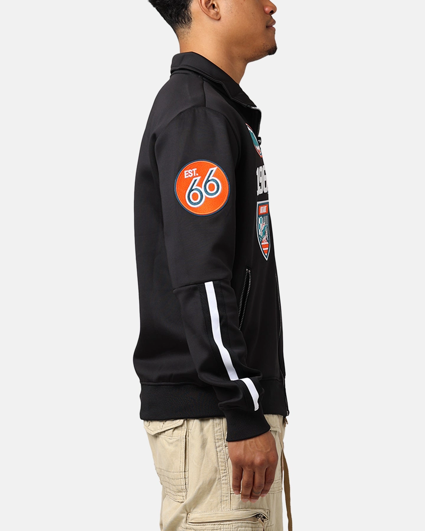 Pro Standard Miami Dolphins Fast Lane Track Jacket Black Bargain