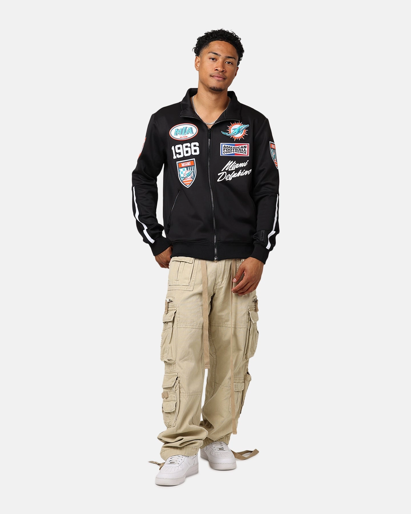 SeamSealed Construction Cozy Jacket Pro Standard Miami Dolphins Fast Lane Track Jacket Black