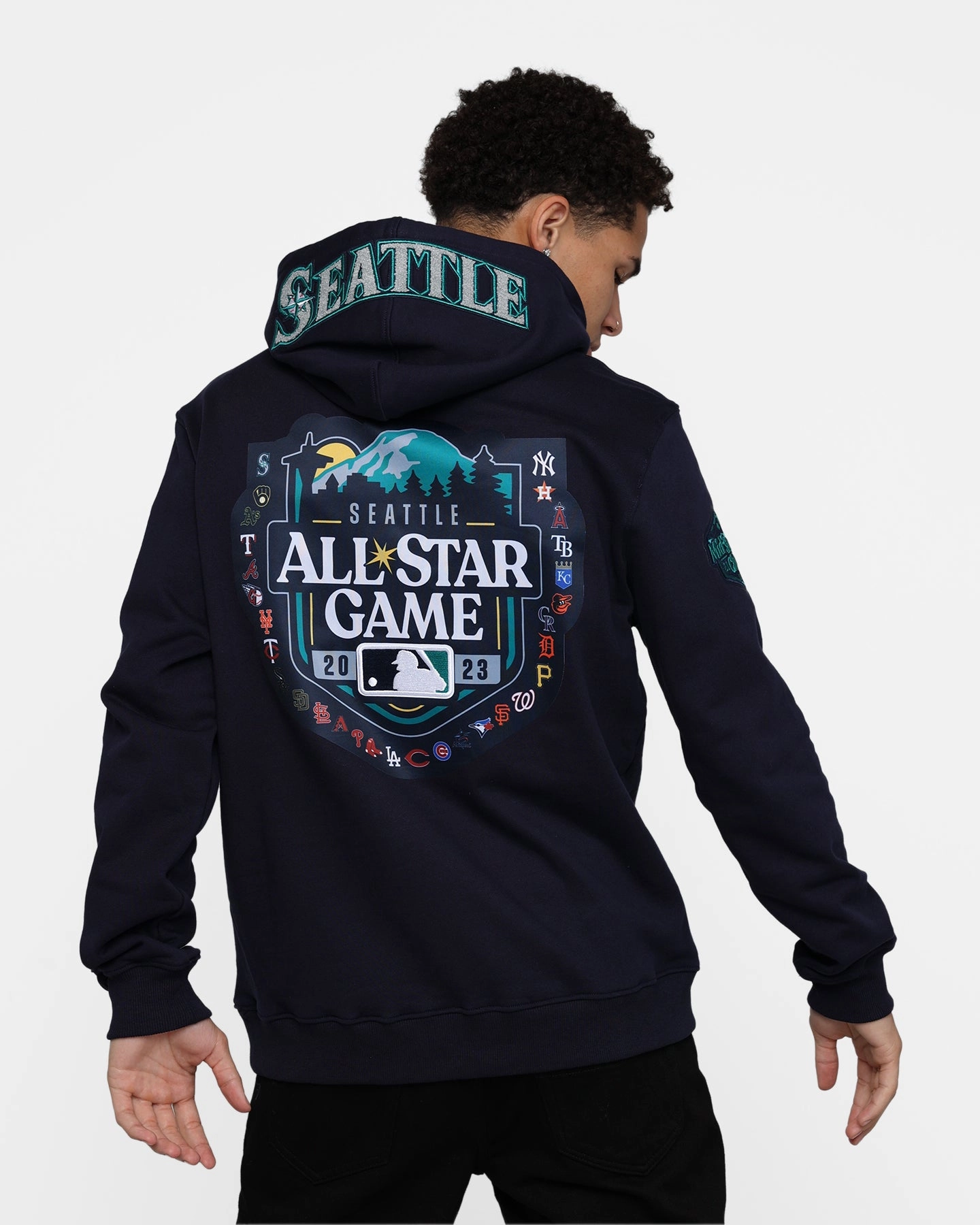 High Neck Pro Standard MLB All Star Fleece Hoodie Navy