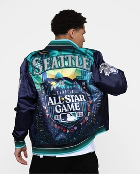 Pro Standard MLB All Star Satin Rib Jacket Navy Cool Weather Layer
