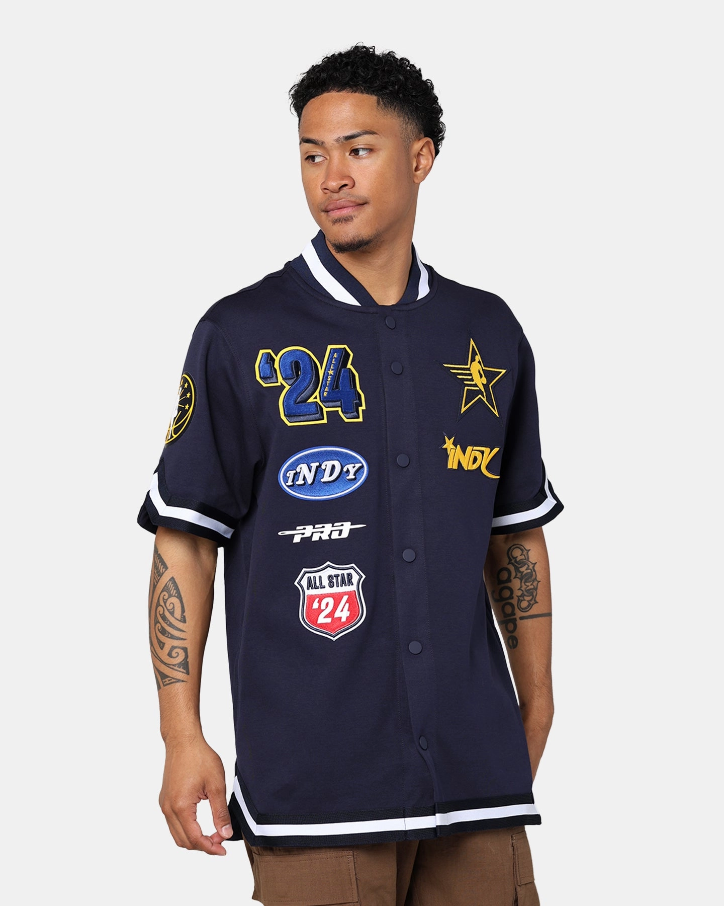 Pro Standard NBA All Star Game 2024 Warm Up Jersey Midnight Navy Ergonomic Paneling