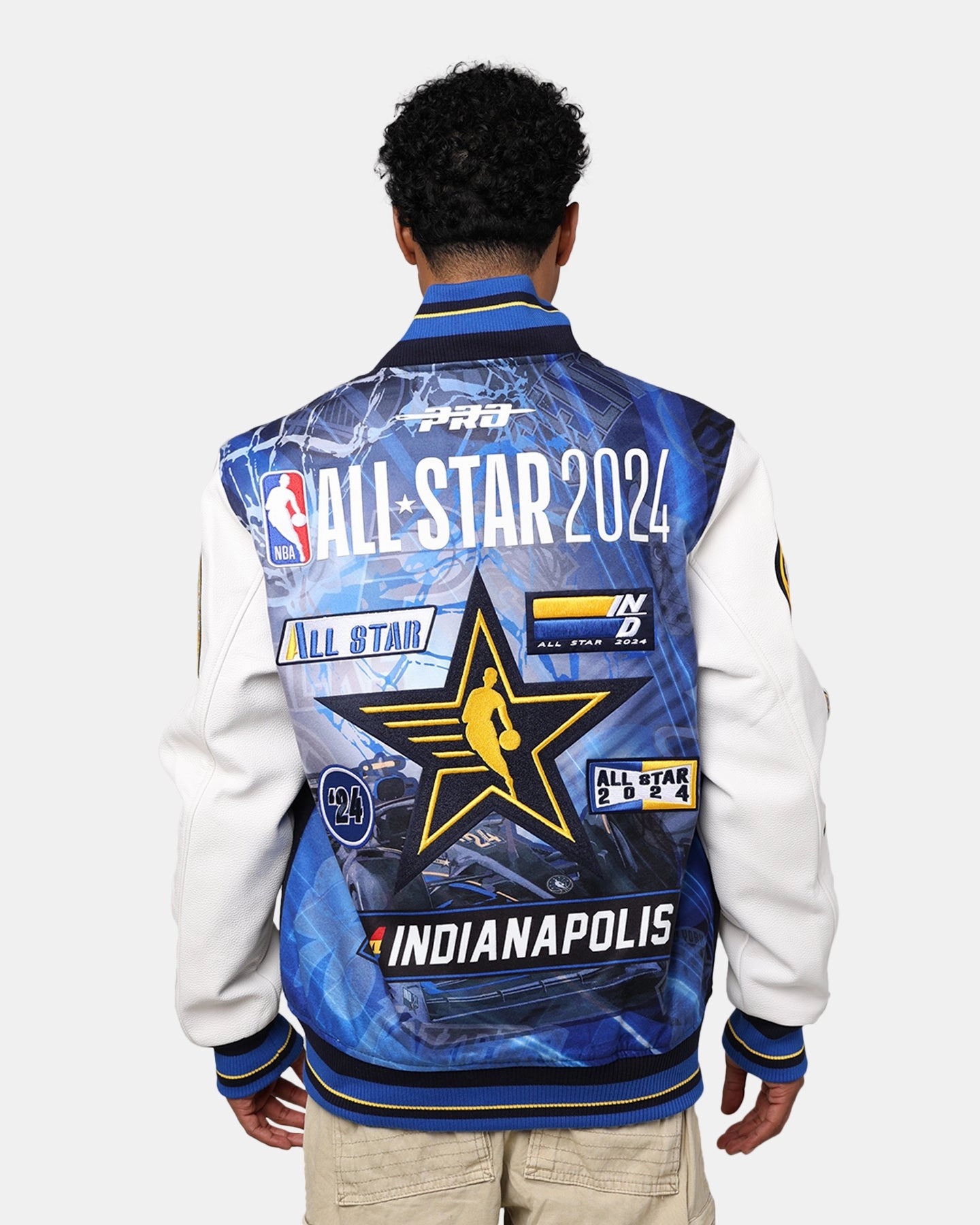 Non Chafing Edges Pro Standard NBA All Star Game 2024 Wool Varsity Jacket Midnight Navy/Royal