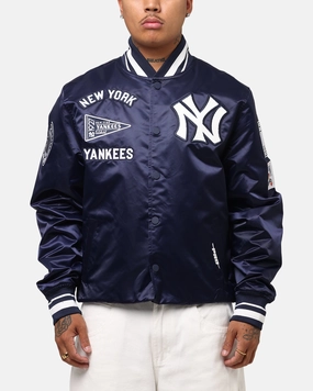 Pro Standard New York Yankees Classic Satin Jacket Midnight Navy Stretch Fabric Philanthropy