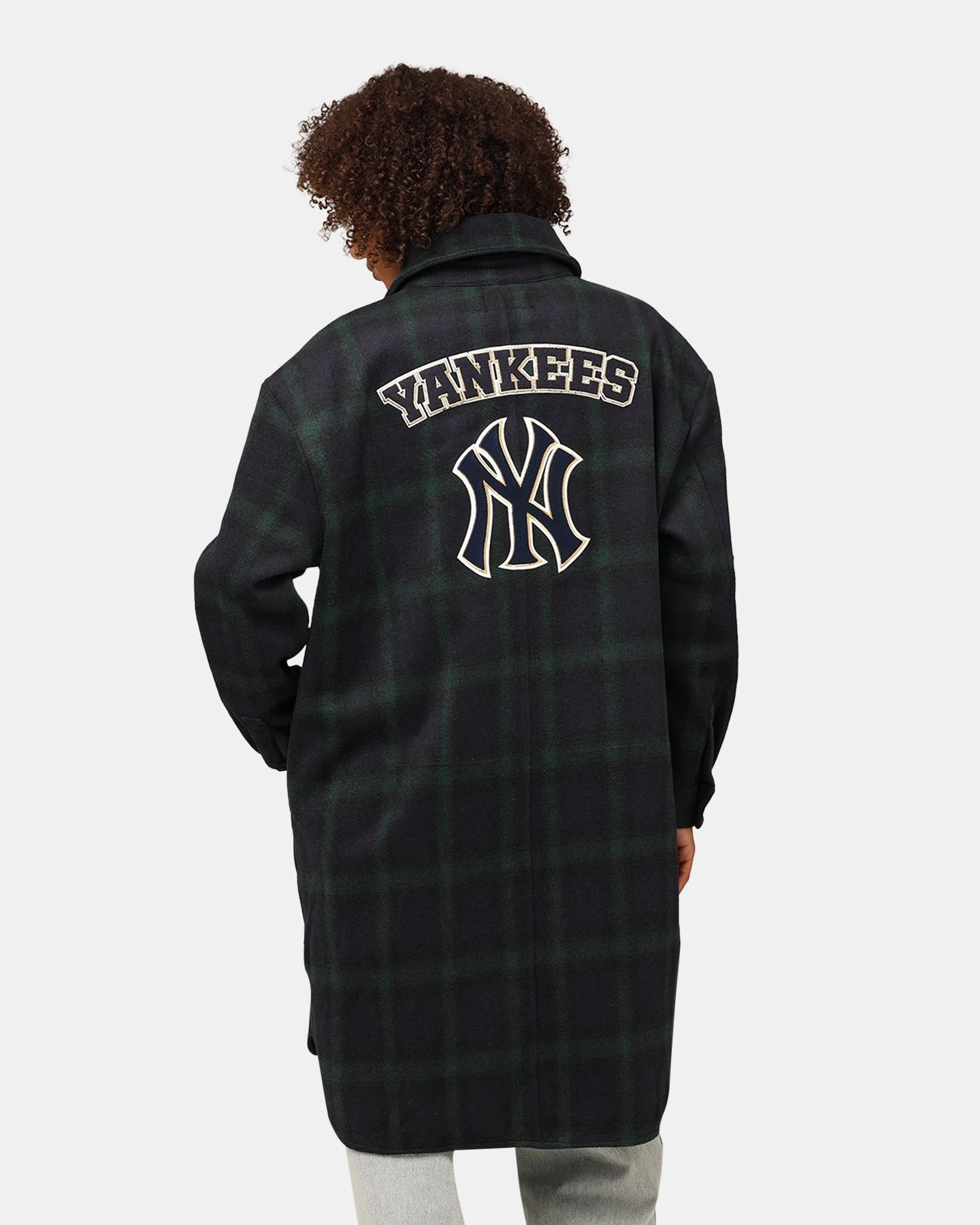 suitable for sports competitions Pro Standard New York Yankees Plaid Shacket Forest Green