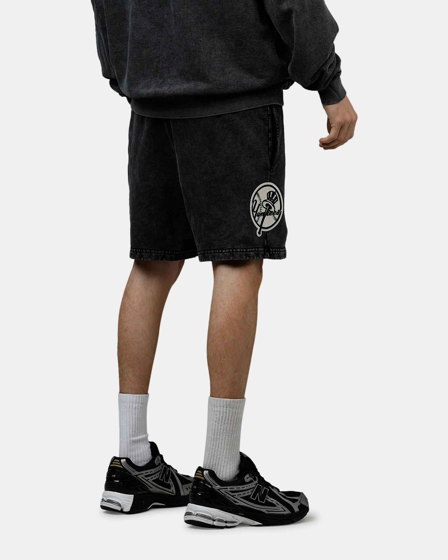 Fastening Closure snap closure Pro Standard New York Yankees Raffia Shorts Black Acidwash