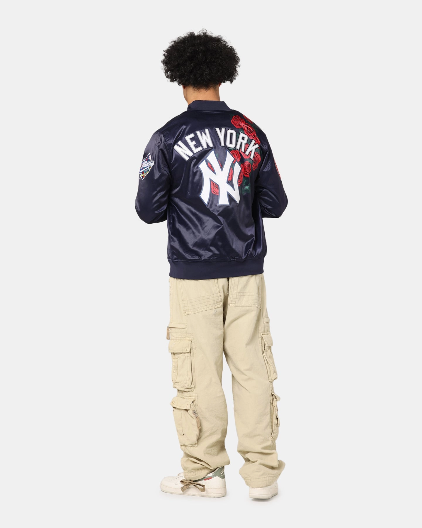 Pro Standard New York Yankees Roses Satin Jacket Navy Bohemian Necklace