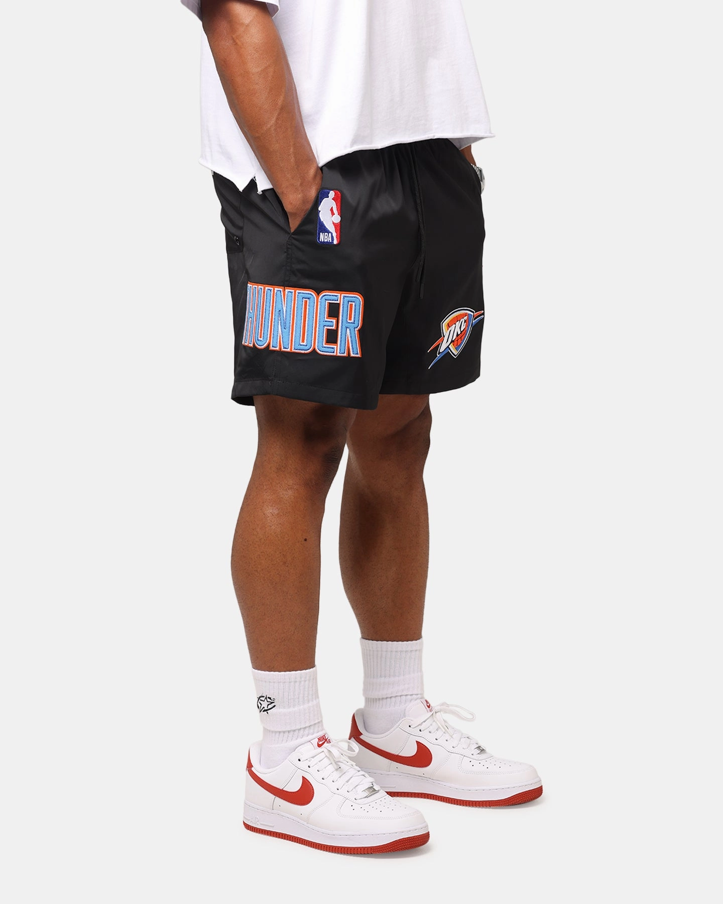 Quick Evaporation Fabric cool tones Pro Standard Oklahoma City Thunder Classic Woven Shorts Black