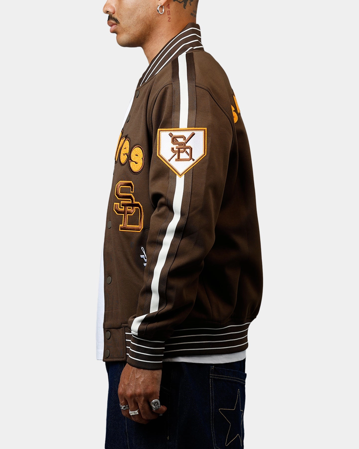 High-quality Pro Standard San Diego Padres Double Knit Jacket Brown