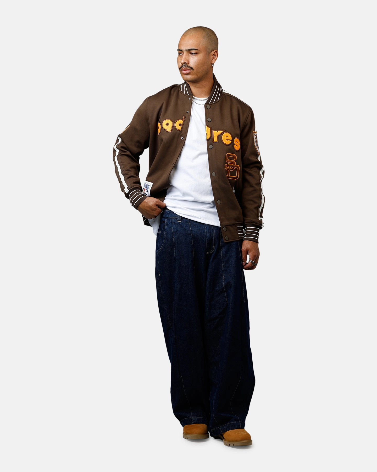 Pro Standard San Diego Padres Double Knit Jacket Brown Praise autumn clothing