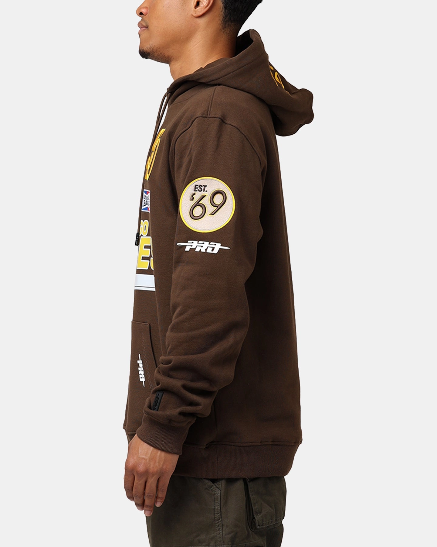 Pro Standard San Diego Padres Fast Lane Hoodie Brown Floss suitable for mountain hikes