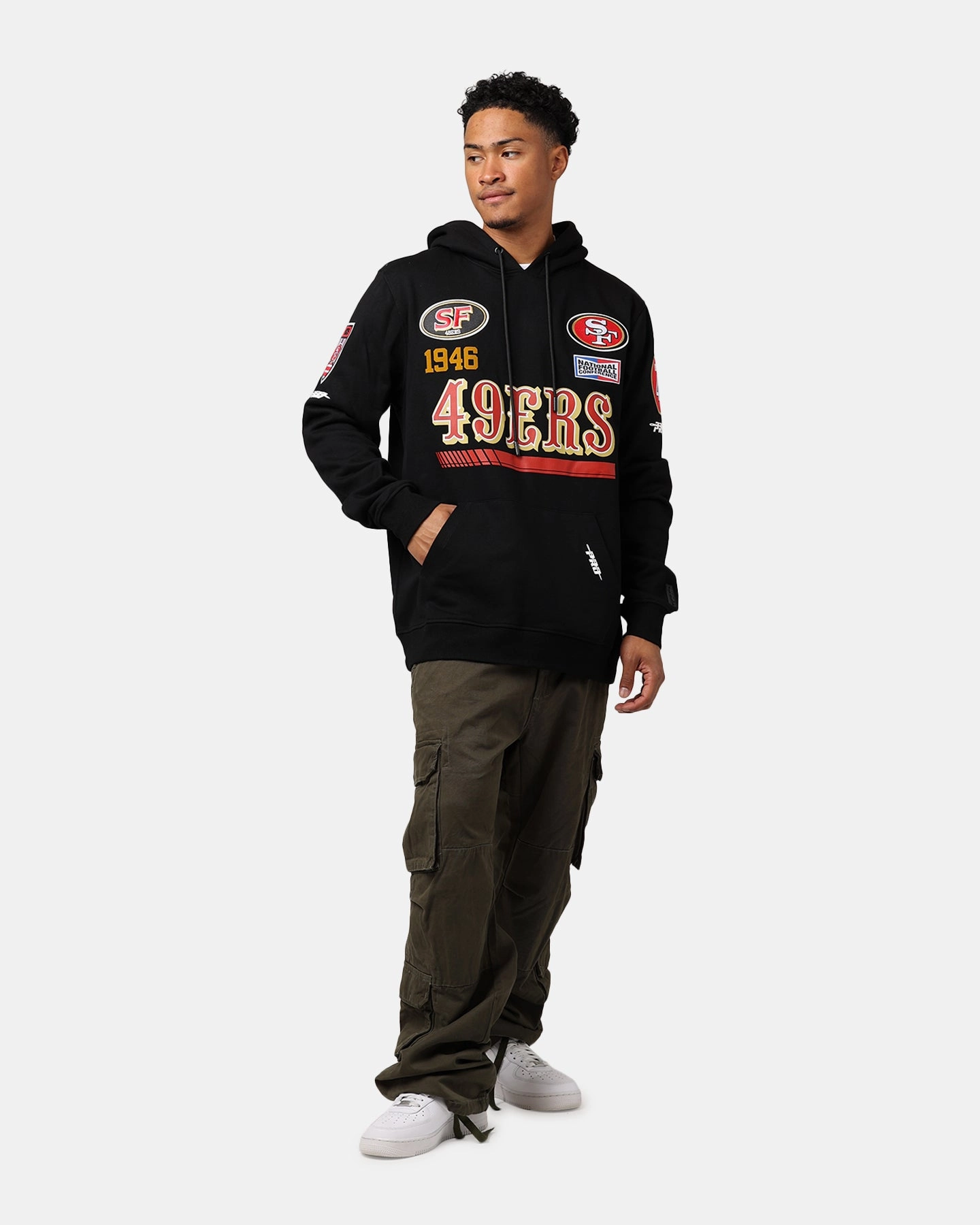 Pro Standard San Francisco 49ers Fast Lane Hoodie Black Abrasion Resistant Surface