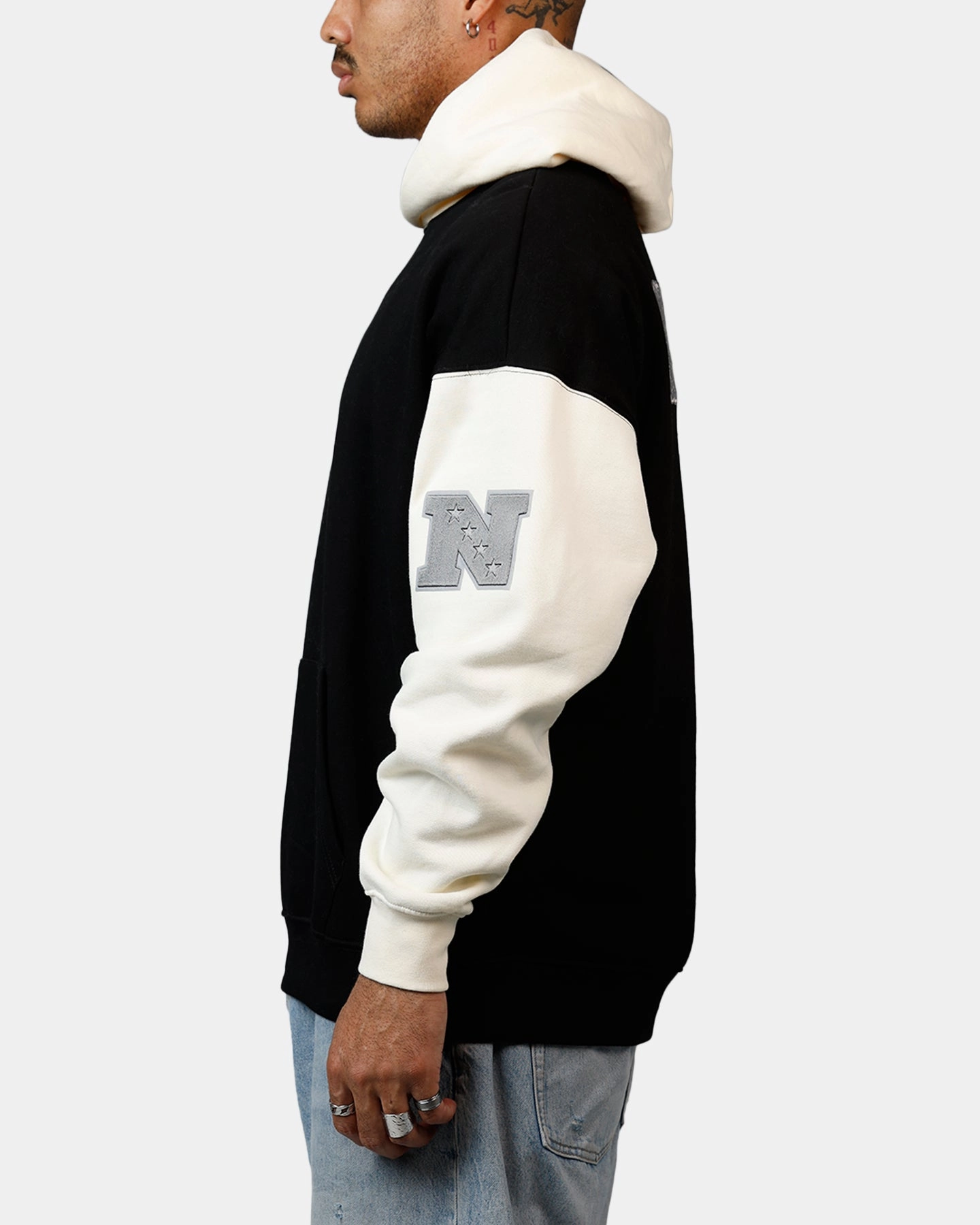 Pro Standard San Francisco 49ers Reverse French Terry Hoodie Black/Grey High Density Weave