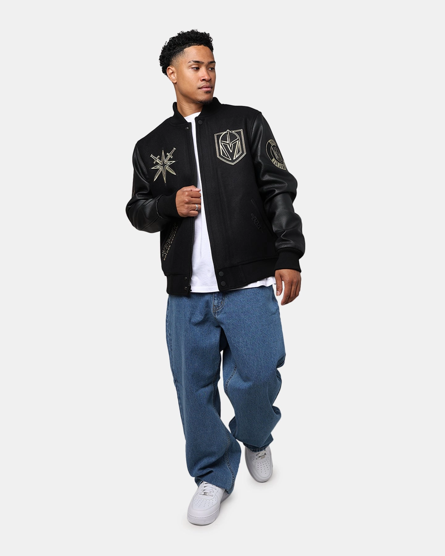 Pro Standard Vegas Golden Knights 'Black & Gold' Varsity Jacket Jet Black Introduce