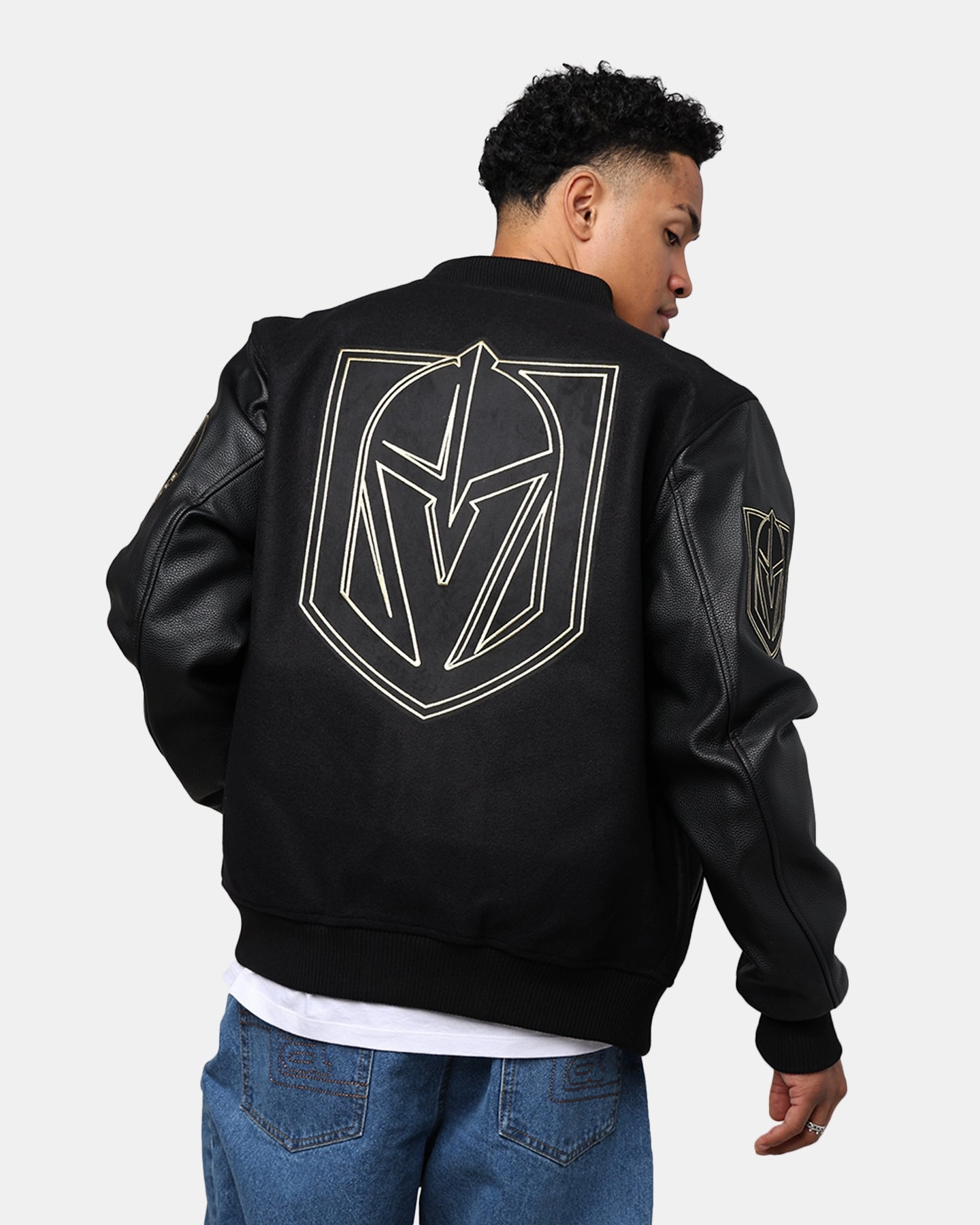 Insulated Comfort Party Pro Standard Vegas Golden Knights 'Black & Gold' Varsity Jacket Jet Black
