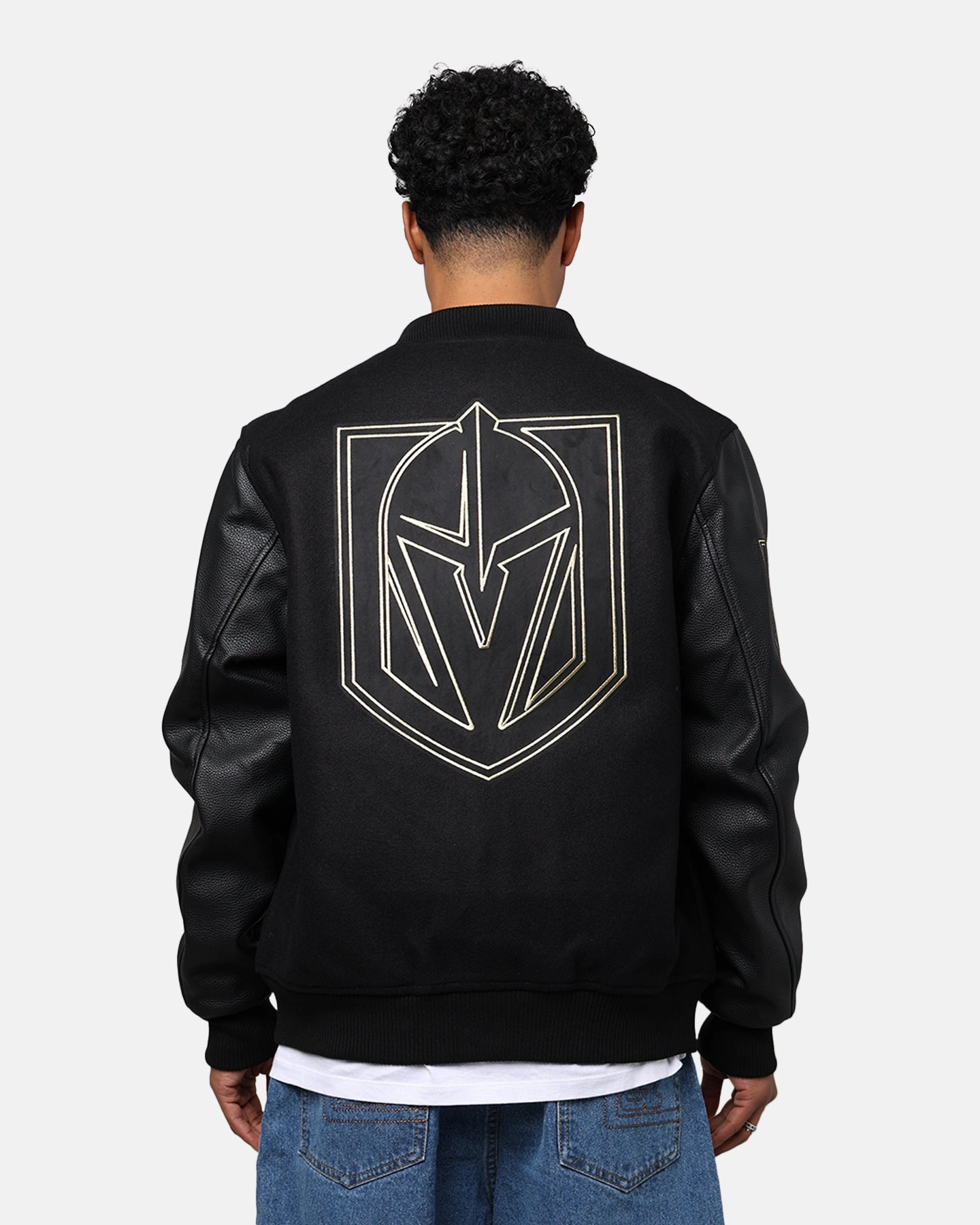 Pro Standard Vegas Golden Knights 'Black & Gold' Varsity Jacket Jet Black Cozy Jacket