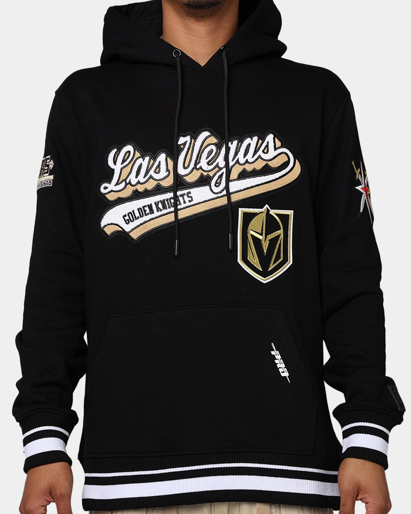 Pro Standard Vegas Golden Knights Fleece Pullover Hoodie Black FullLengthZip