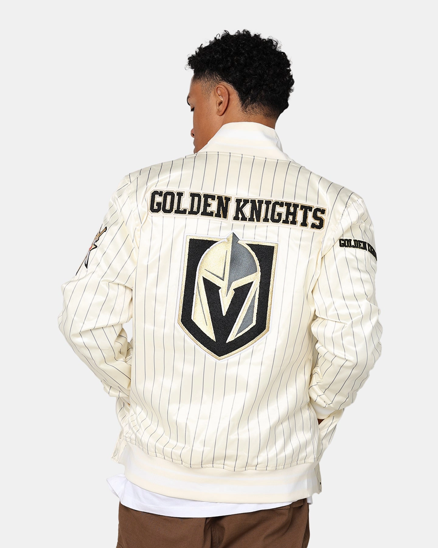 Cap Pro Standard Vegas Golden Knights Pinstripe Jacket Eggshell/Yellow