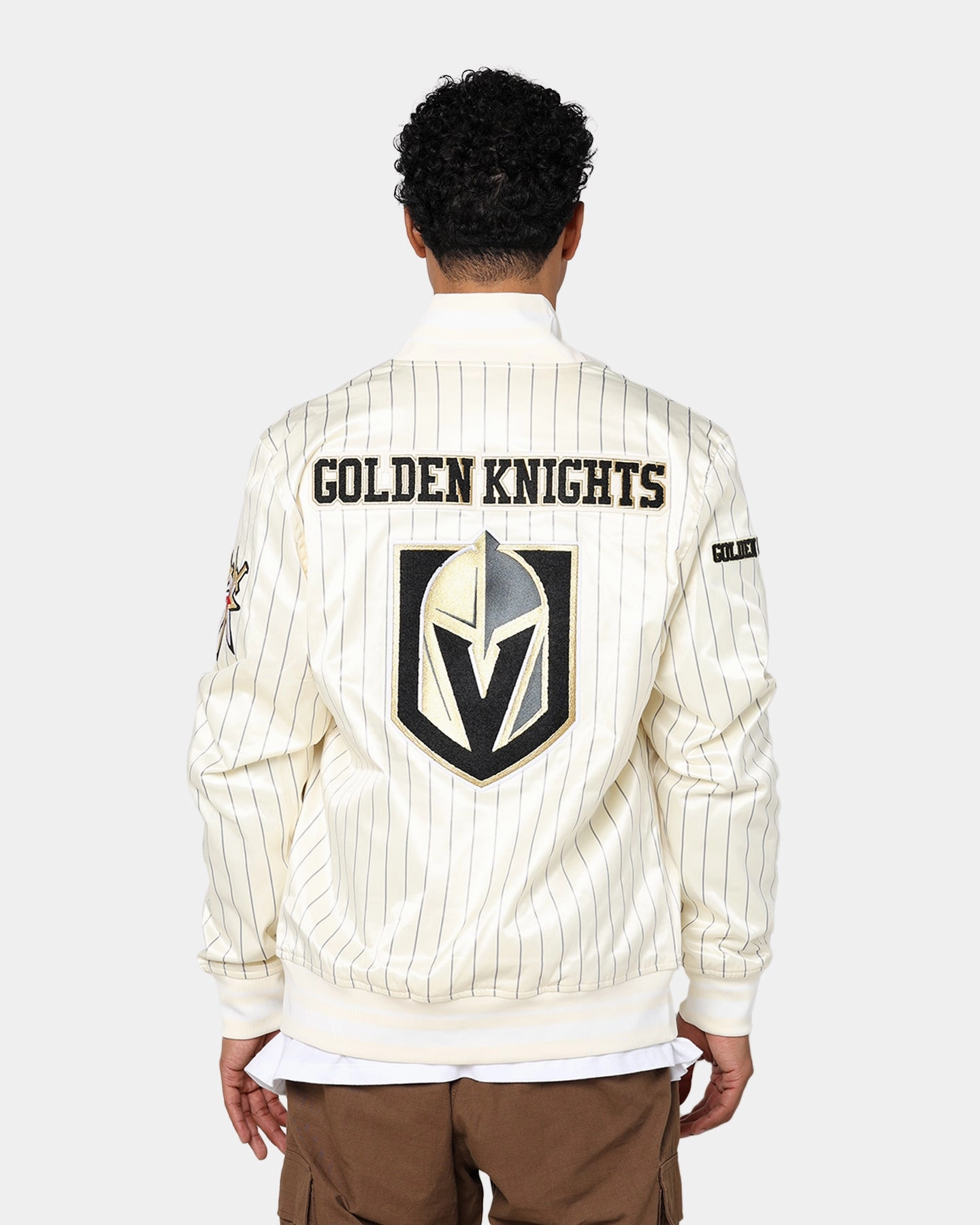 Flexible Shoulder Mobility Honor Pro Standard Vegas Golden Knights Pinstripe Jacket Eggshell/Yellow