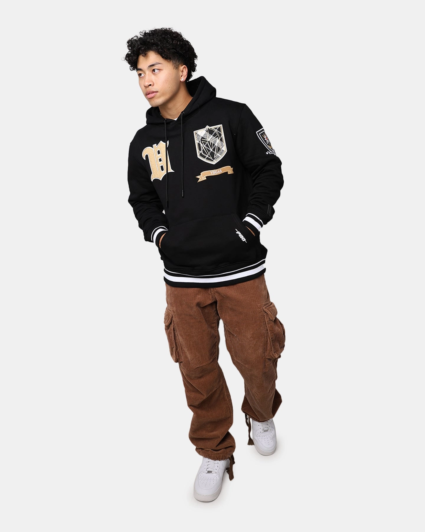 Pro Standard Vegas Golden Knights Pro Prep Hoodie White/Black Badge