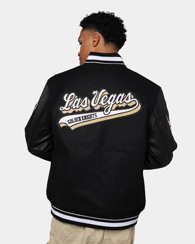 Pro Standard Vegas Golden Knights Wool Varsity Jacket Black Machine washable Medal