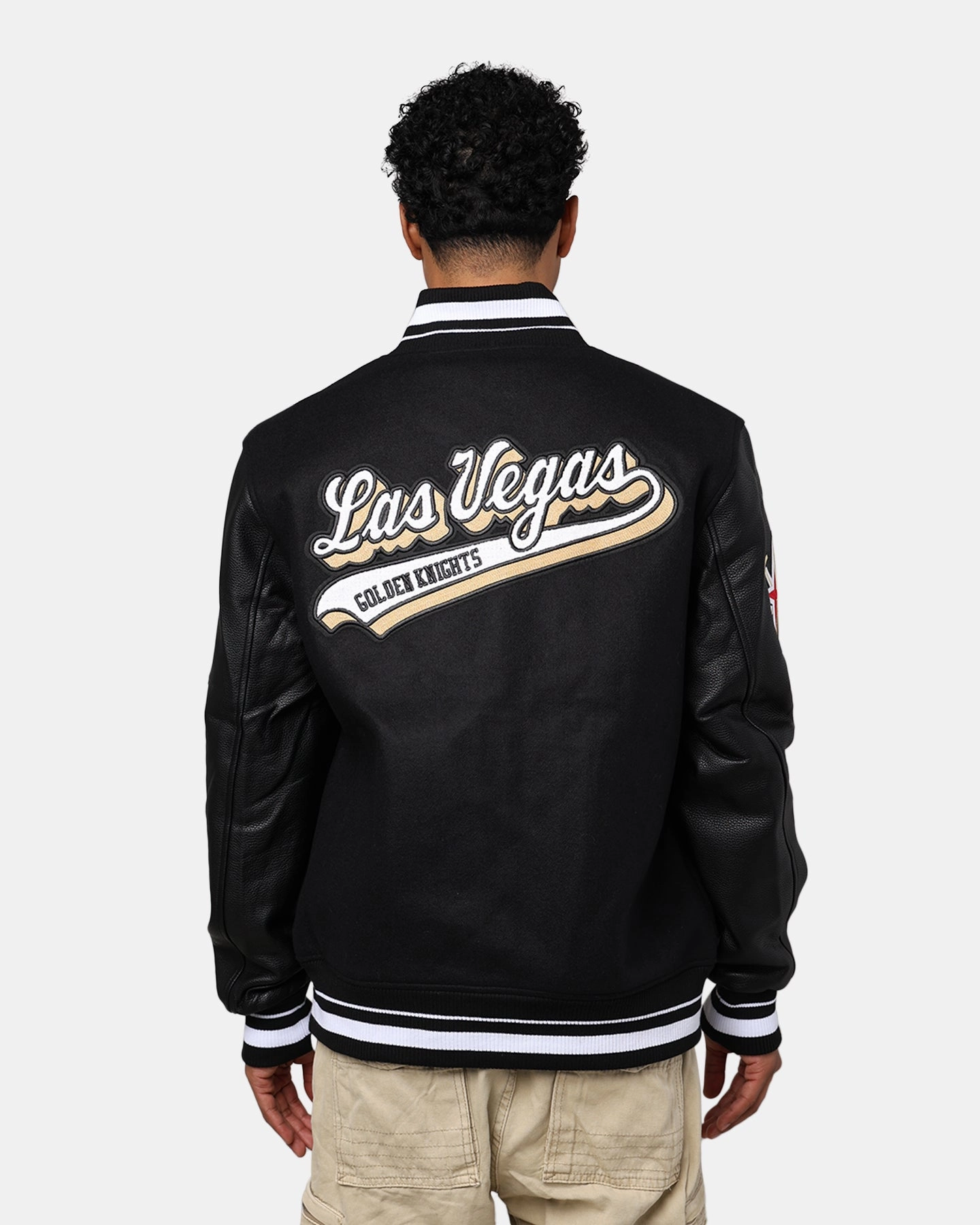 Recommend Pro Standard Vegas Golden Knights Wool Varsity Jacket Black