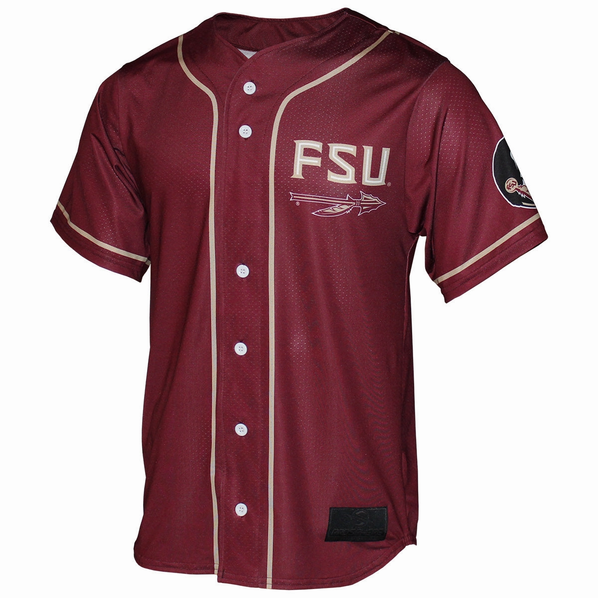Prosphere Unisex FSU Spear/Alumni 25 Design Baseball Jersey - Garnet Compression Fit Tech