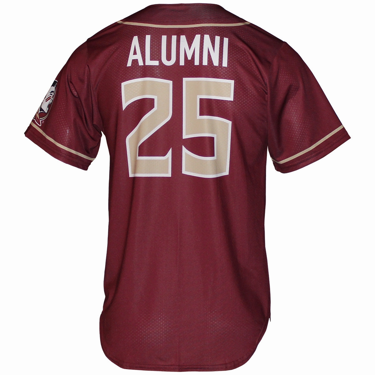 Functional Activewear Moisture Wicking Fabric Prosphere Unisex FSU Spear/Alumni 25 Design Baseball Jersey - Garnet
