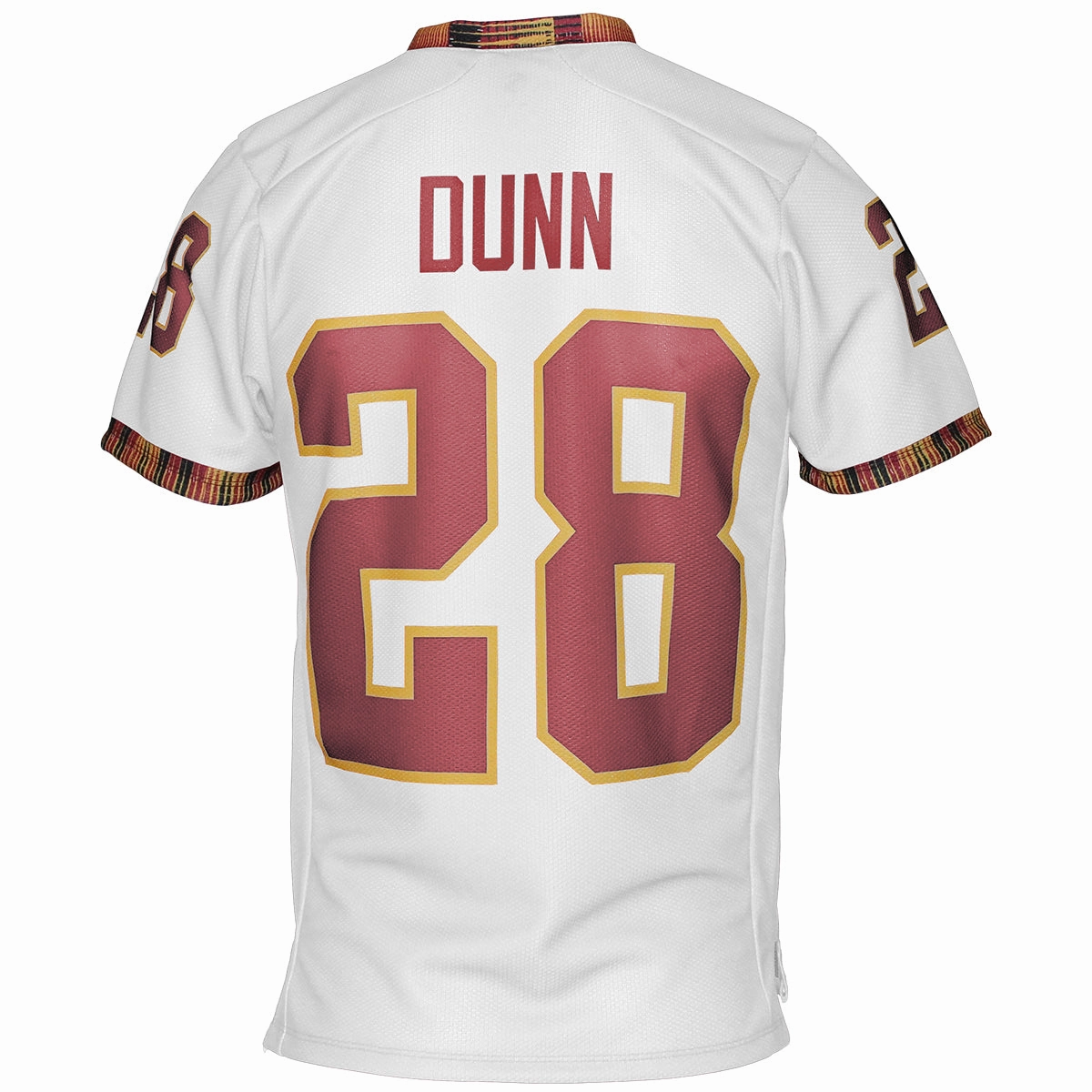 Prosphere Warrick Dunn #28 Throwback Football Jersey - White Seamless Side Panels Minimalist Raglan Sleeve