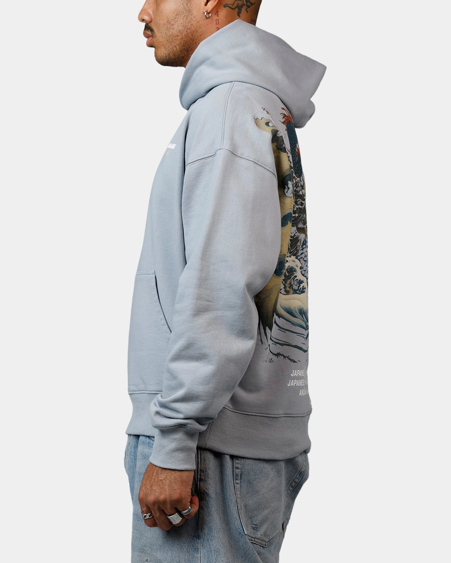 Develop Compact Packable Criminal Damage Mythology Hoodie Light Blue