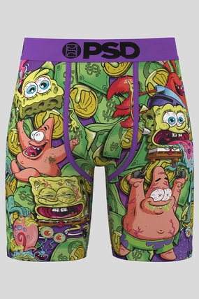 High-Stretch Concert PSD Spongebob Squarepants Krusty Bank Boxer Brief Underwear