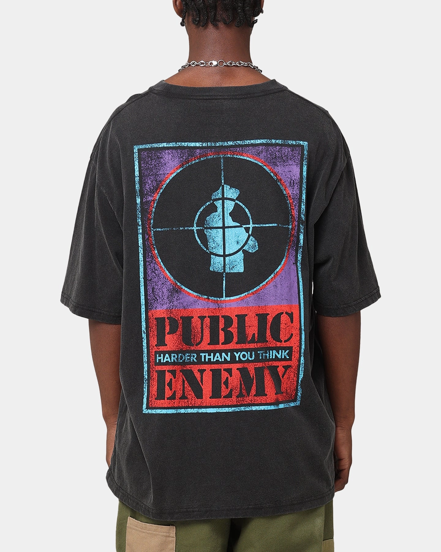 Public Enemy Harder Than T-Shirt Washed Black Relaxed Wearable