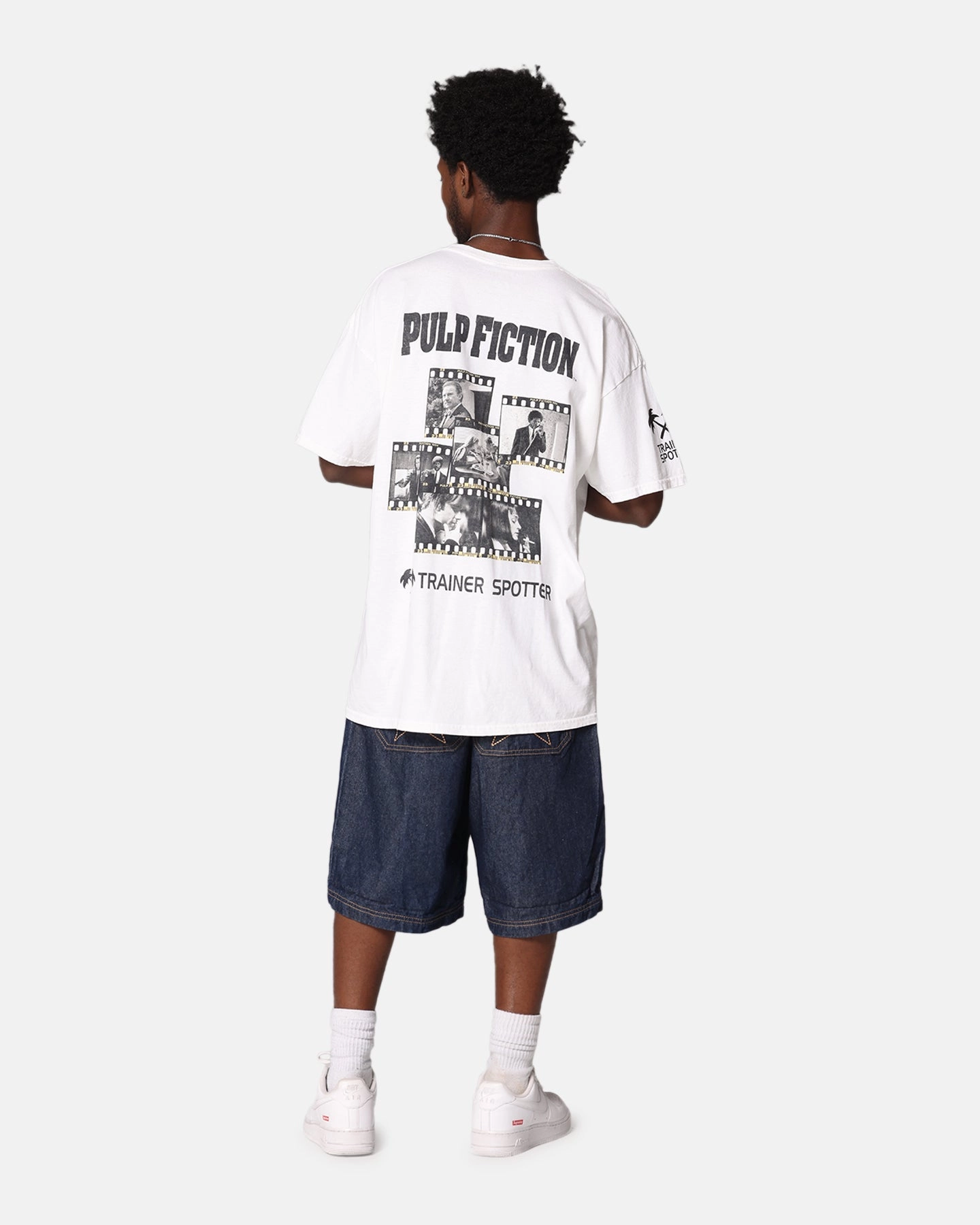 Pulp Fiction Montage T-Shirt White Vintage Street Trendy Sustainable production