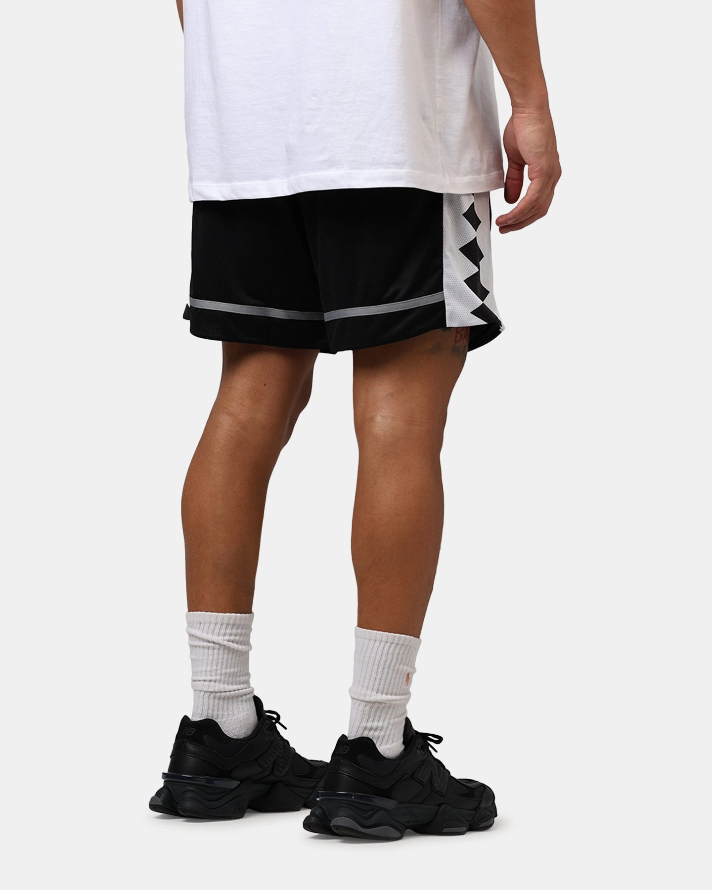 Puma All Pro Shorts Black Lightweight Material Leather Look