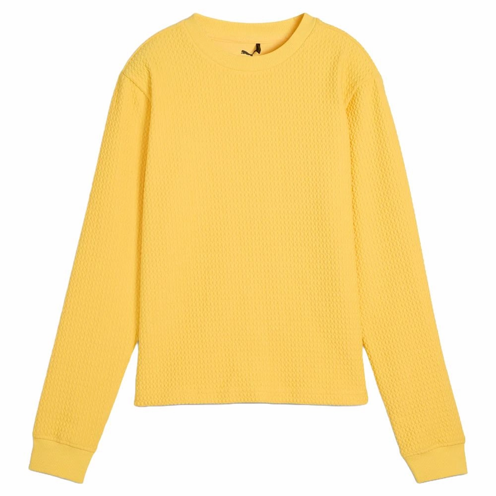 Travel Light Fit PUMA Boulder Crew Golf Sweater Sunny Yellow - SS25 Women