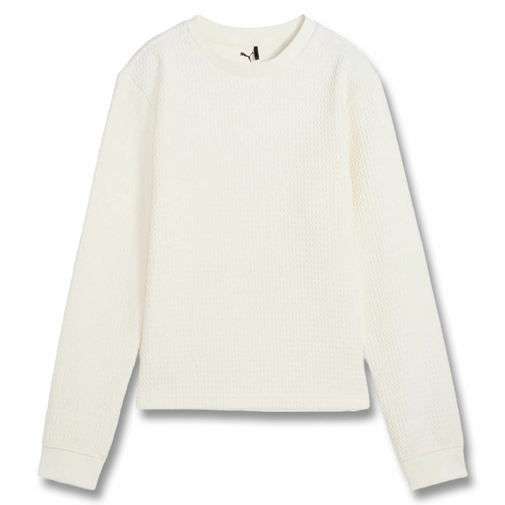 Casual Feel PUMA Boulder Crew Golf Sweater Warm White - SS25 Women