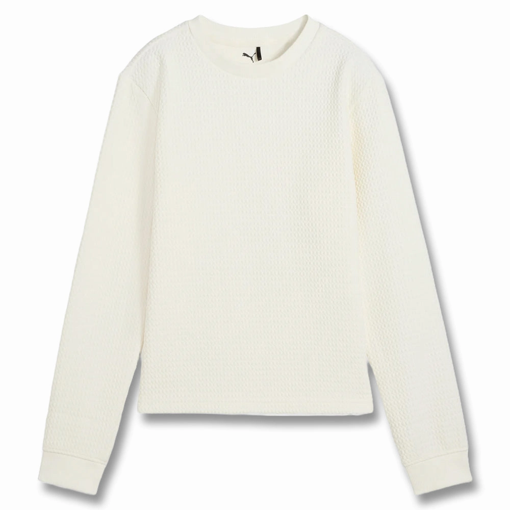 Easy Care Material PUMA Boulder Crew Golf Sweater Warm White - SS25 Women