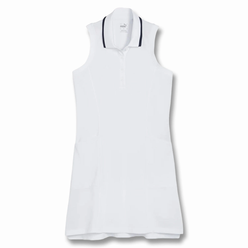 PUMA Everyday Pique Golf Dress White Glow - SS25 Women Sunset Look Light Wear