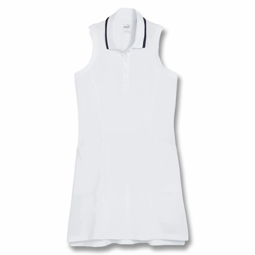 PUMA Everyday Pique Golf Dress White Glow - SS25 Women Shimmer-Finish
