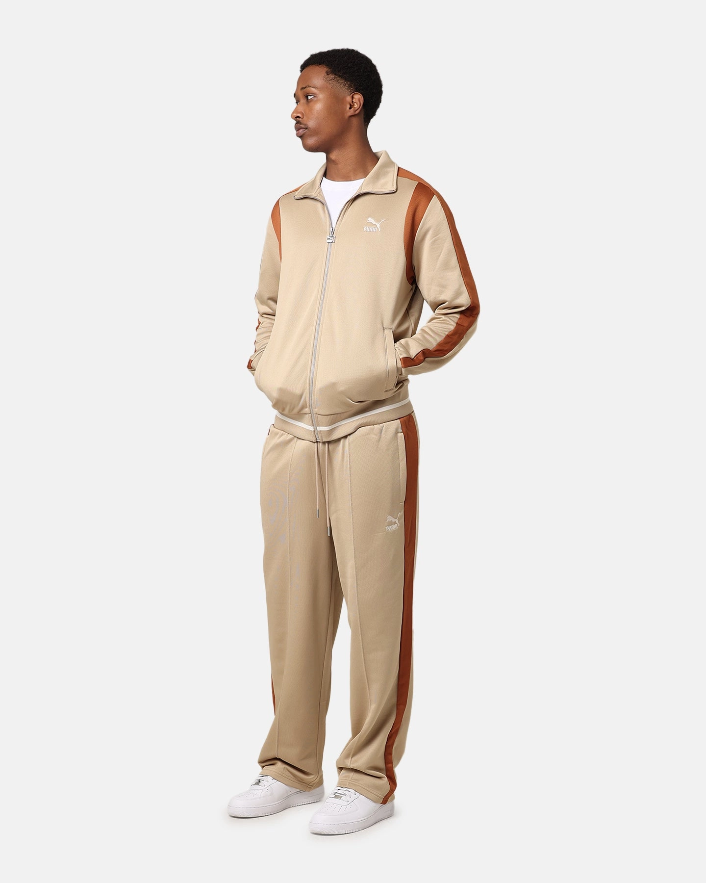 Puma For The Fanbase T7 Track Jacket Prairie Tan Notice Jump