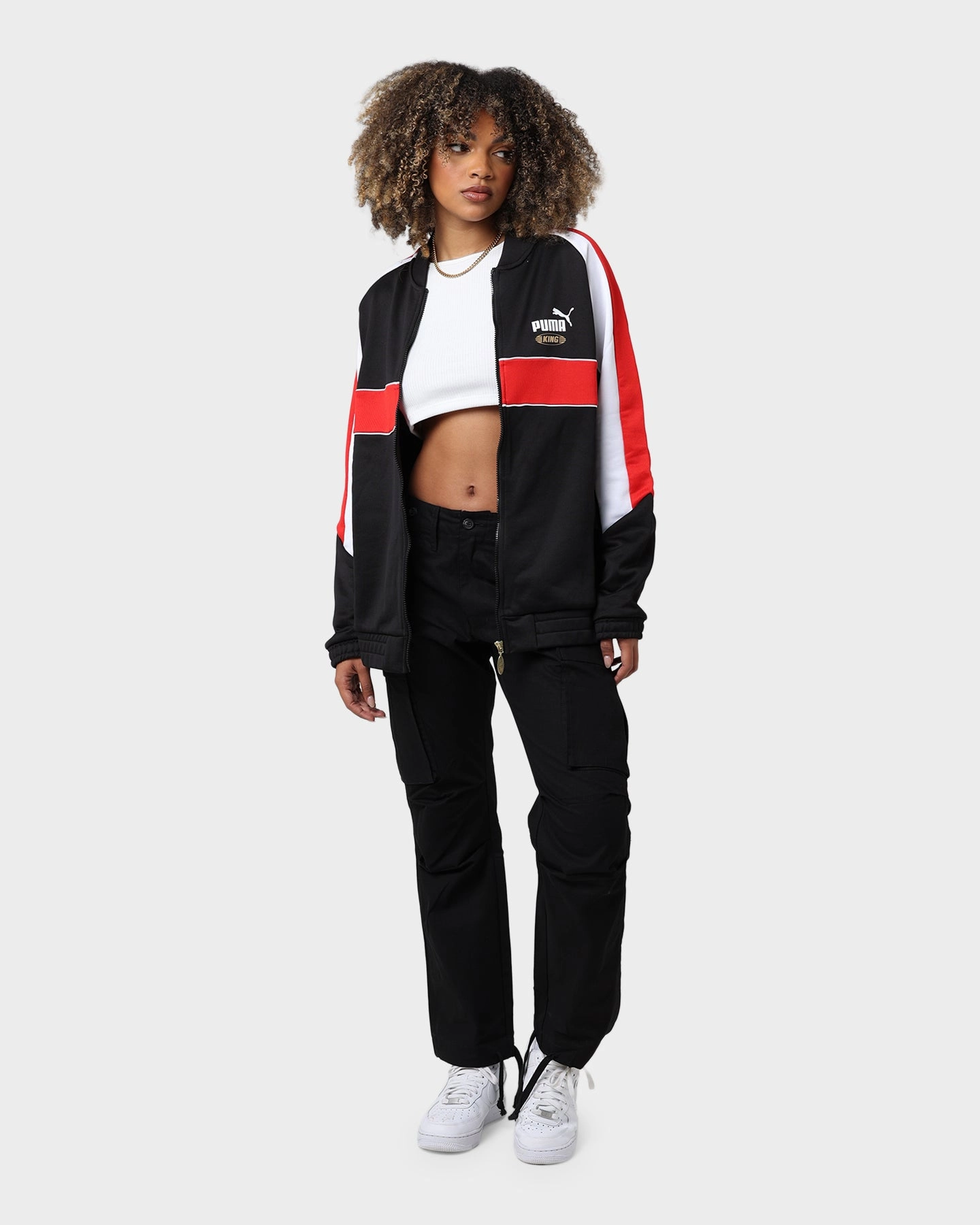 Puma King Track Jacket Puma Black/Red Checked Fashion Comfort