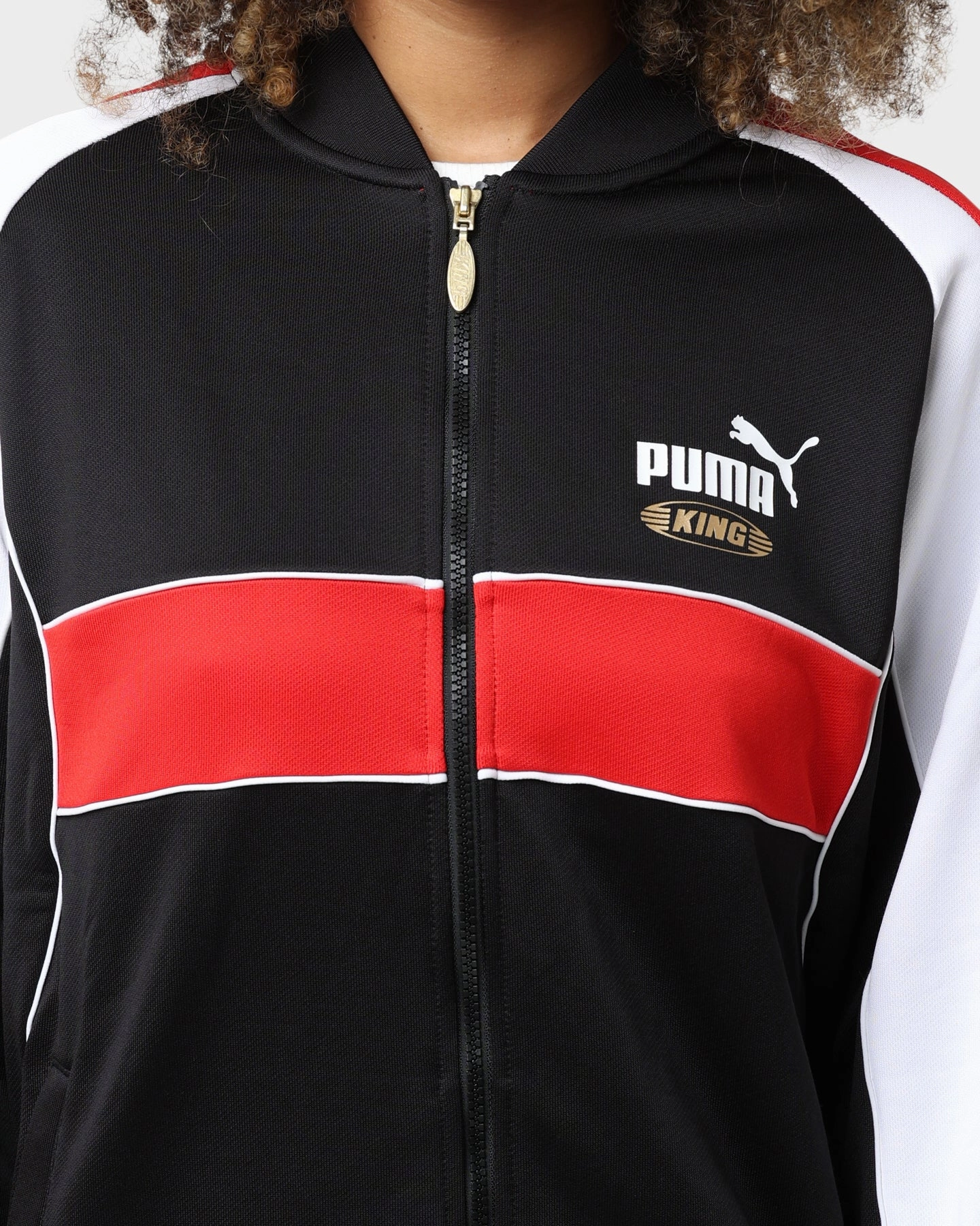 Puma King Track Jacket Puma Black/Red Stand Taped Zippers